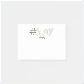 Dekorative Weiß & Beige SLAY The Day Notes Post-it Klebezettel