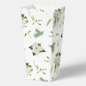 Dekorative weiße grüne Blumen-Popcorn Geschenkschachtel (Vorderseite)