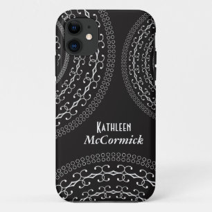 Dekorative weiße Kreise über Ihrer Farbe mit Namen Case-Mate iPhone Hülle