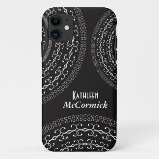 Dekorative weiße Kreise über Ihrer Farbe mit Namen Case-Mate iPhone Hülle