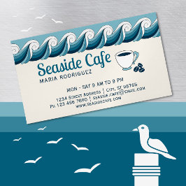 Dekorative Wirble Ozeanwellen CC0081 Beach Company Magnetische Visitenkarte