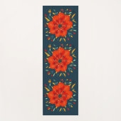 Dekorative wunderliche orange Blume Yogamatte (Vorderseite)