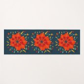 Dekorative wunderliche orange Blume Yogamatte (Vorderseite (Horizontal))