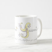 Dekorative Y Monogramm-Tasse Kaffeetasse (VorderseiteRechts)