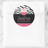 Dekorative Zebra Print Cupcake Jar Stickers (Tasche)