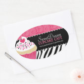 Dekorative Zebra Print Cupcake Jar Stickers (Umschlag)