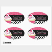 Dekorative Zebra Print Cupcake Jar Stickers (Blatt)