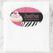 Dekorative Zebra Print Cupcake Jar Stickers (Tasche)