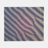Dekorative Zebra-Streifen im Sand-Foto Fleecedecke (Vorderseite (Horizontal))