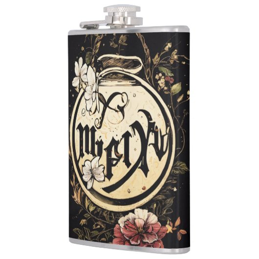 #dekorativeFlascheVinylummantelteFlasche Flachmann (Links)
