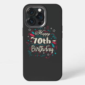 Dekorativer 70. Geburtstag iPhone 13 Pro Hülle