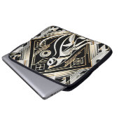 Dekorativer Abstrakter Black Cat Laptop-Sieb Laptopschutzhülle (Vorne Knopf)