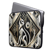 Dekorativer Abstrakter Black Cat Laptop-Sieb Laptopschutzhülle (Vorderseite Links)