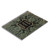 Dekorativer alter Bucheinband: Retro Blumenmuster Notizblock (Linke Seite)