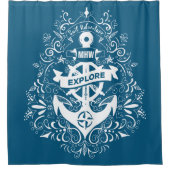 Dekorativer Anker-Duschvorhang mit Monogramm Duschvorhang (Vorderseite)