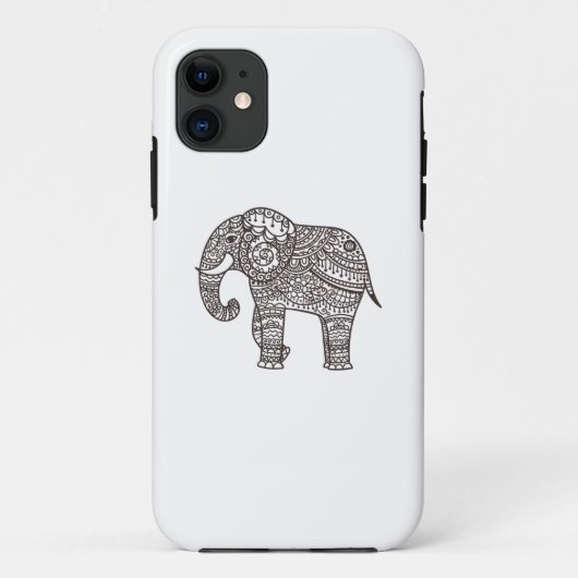Dekorativer Art-Elefant Case-Mate iPhone Hülle (Rückseite)