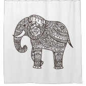 Dekorativer Art-Elefant Duschvorhang (Vorderseite)
