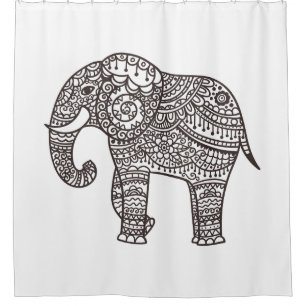 Dekorativer Art-Elefant Duschvorhang