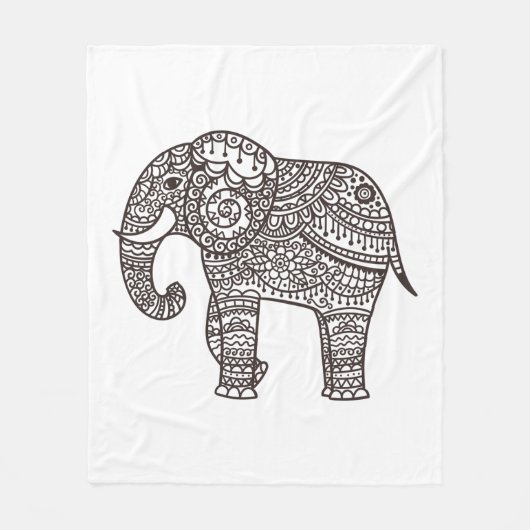 Dekorativer Art-Elefant Fleecedecke (Vorderseite)