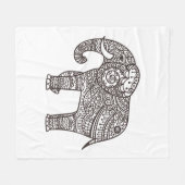 Dekorativer Art-Elefant Fleecedecke (Vorderseite (Horizontal))