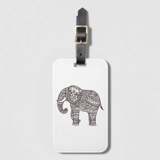 Dekorativer Art-Elefant Gepäckanhänger (Vorderseite Vertikal)