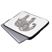 Dekorativer Art-Elefant Laptopschutzhülle (Vorne Knopf)
