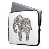Dekorativer Art-Elefant Laptopschutzhülle (Vorderseite Links)