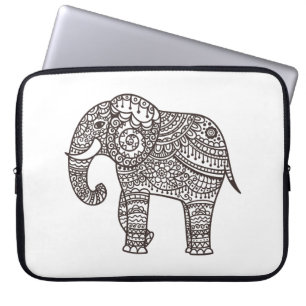 Dekorativer Art-Elefant Laptopschutzhülle