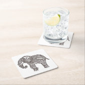 Dekorativer Art-Elefant Rechteckiger Pappuntersetzer (Vor Ort)