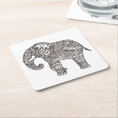 Dekorativer Art-Elefant Rechteckiger Pappuntersetzer (angewinkelt)
