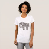 Dekorativer Art-Elefant T-Shirt (Vorne ganz)