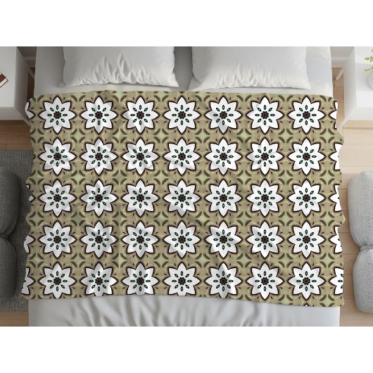 Dekorativer beiger Hintergrund mit Muster Fleecedecke