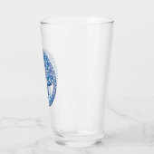 Dekorativer blauer Baum des Lebens Glas (Links)