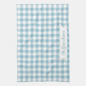 Dekorativer blauer Büffel-Karo Geschirrtuch (Vertikal)