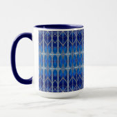 Dekorativer blauer Feiertagsbecher Tasse (Links)