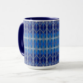 Dekorativer blauer Feiertagsbecher Tasse