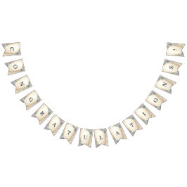 Dekorativer Blumenrahmen mit Perlen-Wimpel-Flagge Wimpelkette