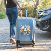 Dekorativer Buchstabe A mit blauem Email Aufkleber (Koffer Insitu)