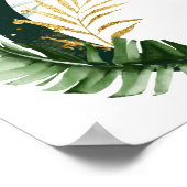 Dekorativer Buchstabe C mit tropischen Blätter Pos Poster (Ecke)