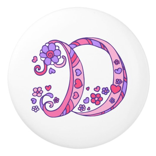 Dekorativer Buchstabe D mit Monogramm Griff (Vorderseite)