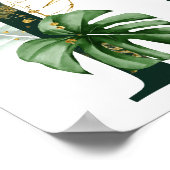 Dekorativer Buchstabe D mit tropischen Blätter Pos Poster (Ecke)