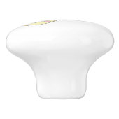 Dekorativer Buchstabe F-Monogramm-Griffknopf Keramikknauf (Seitenansicht)