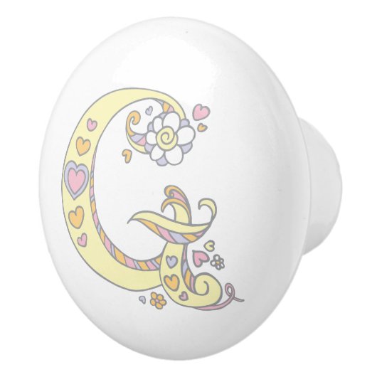 Dekorativer Buchstabe G Monogramm Griff mit Druckk (Rechts)