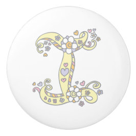 Dekorativer Buchstabe I Monogramm Handgriff Pull-K Keramikknauf