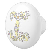 Dekorativer Buchstabe I Monogramm Handgriff Pull-K Keramikknauf (Rechts)