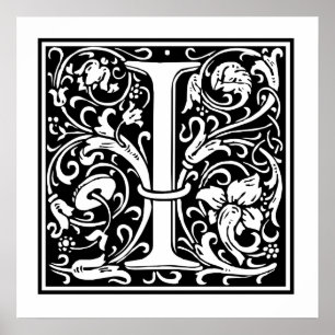 Dekorativer Buchstabe I Poster