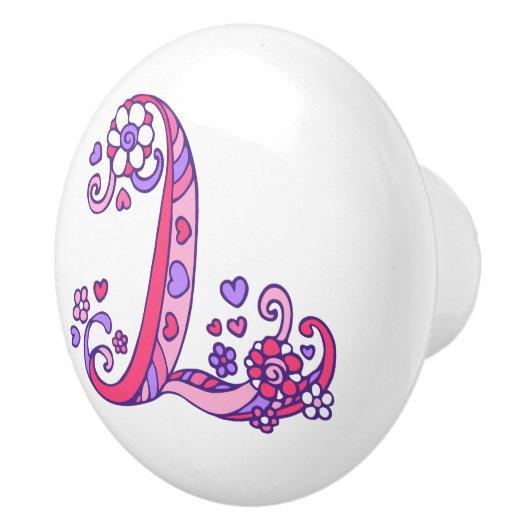 Dekorativer Buchstabe L mit Monogramm Griff (Rechts)