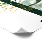 Dekorativer Buchstabe P mit tropischen Blätter Poster (Ecke)