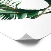 Dekorativer Buchstabe Q mit tropischen Blätter Poster (Ecke)