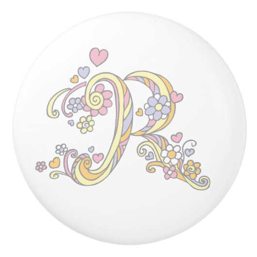 Dekorativer Buchstabe R mit Monogramm Griff (Vorderseite)